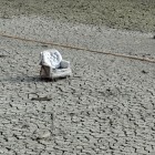Droughts will become more common in the future, and California's water supply is only expected to shrink, as seen here at Almaden Resevoir. / Photo by JO-LYNN OTTO