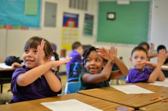 Rocketship students studied the basics of coding at a class earlier this month.