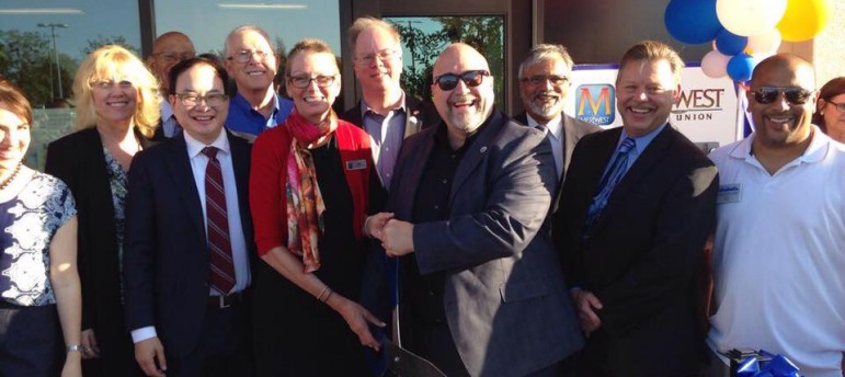 Santa Clara Jamie Matthews, center, has been an ardent supporter of Levi’s Stadium and the 49ers. (Photo via Facebook)