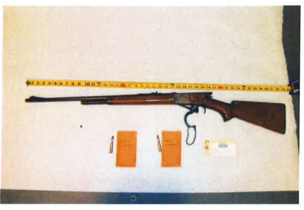 The rifle Dunham used to kill Officer Johnson. 