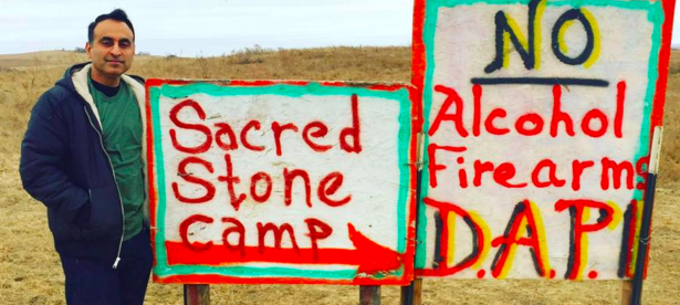 Assemblyman Ash Kalra at Standing Rock reservation in North Dakota.