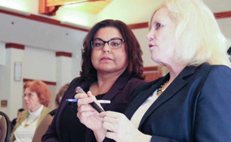 Deputy Mollie Madden and Sheriff Laurie Smith (from left).