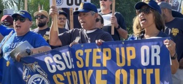 Image for display with article titled Teamsters Stage 1-Day Strike at San Jose State, as Contract Talks Stall