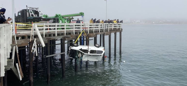Scotts Valley Man's Body Pulled from Van that Drove Off Santa Cruz Wharf into Bay